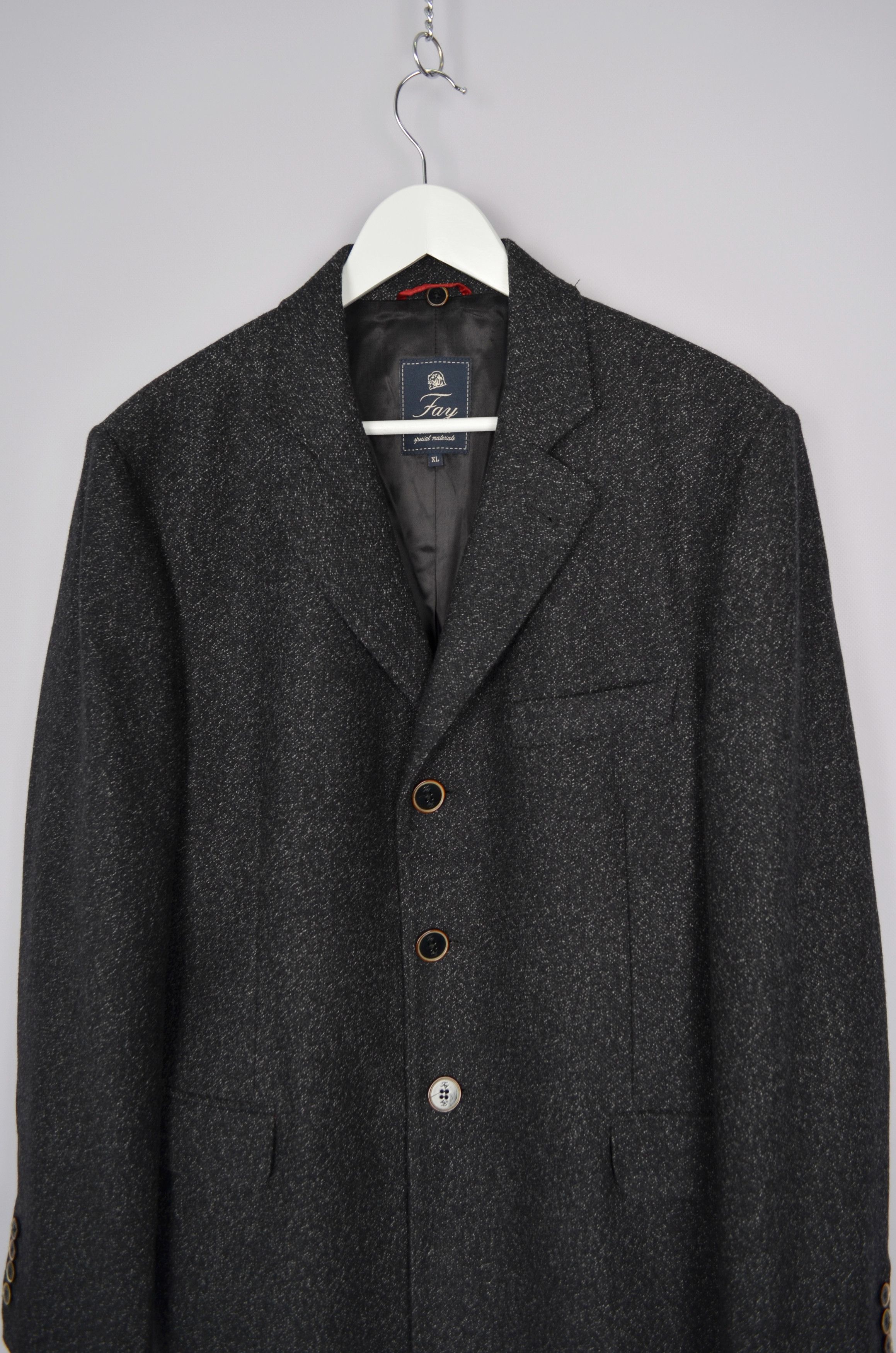 Designer × Fay Fay Wool Lined Jacket Overcoat Coat Made in Italy Luxury Size US XL / EU 56 / 4 - 2 Thumbnail