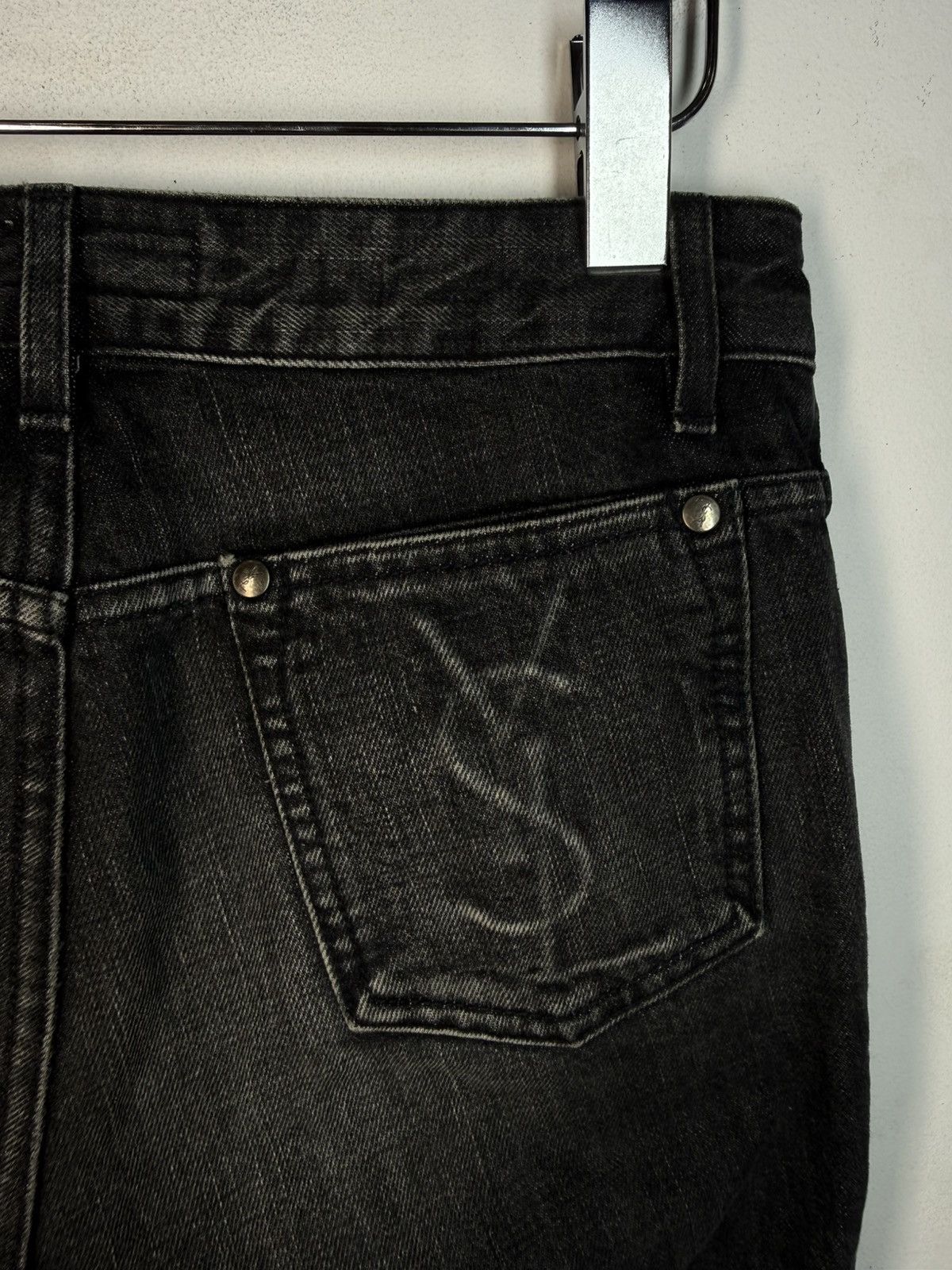Yves Saint Laurent 2003 30x29 YSL Jeans Flare Denim Pants Black Rive Gauche Size US 30 / EU 46 - 1 Thumbnail