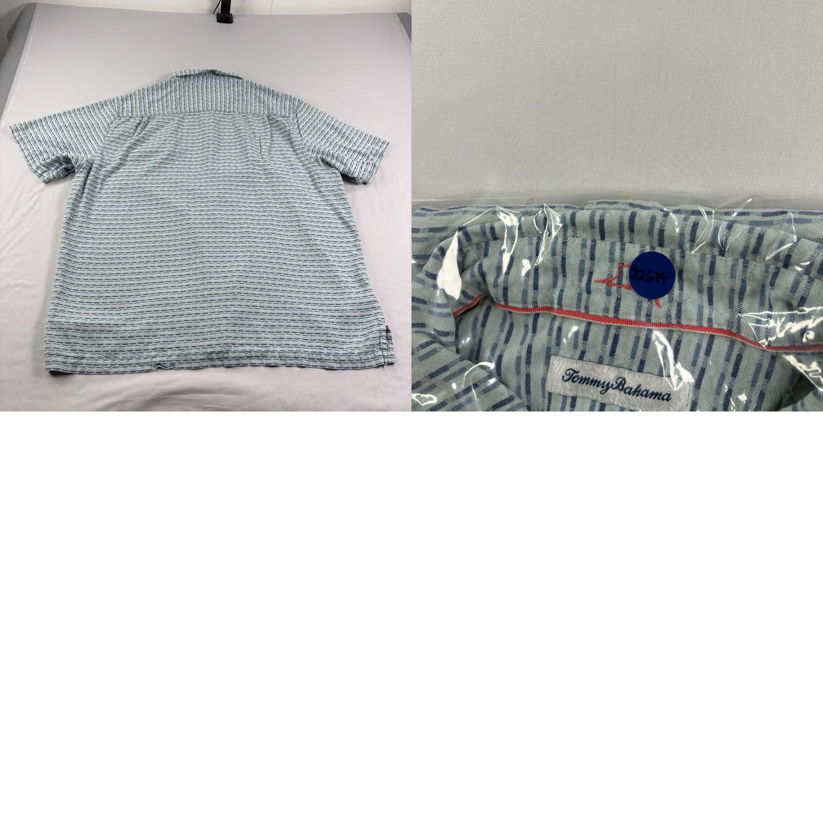 Tommy Bahama Tommy Bahama Silk Shirt Mens 2XL Blue Striped Button-Up Camp Shirt Size US XXL / EU 58 / 5 - 8 Thumbnail