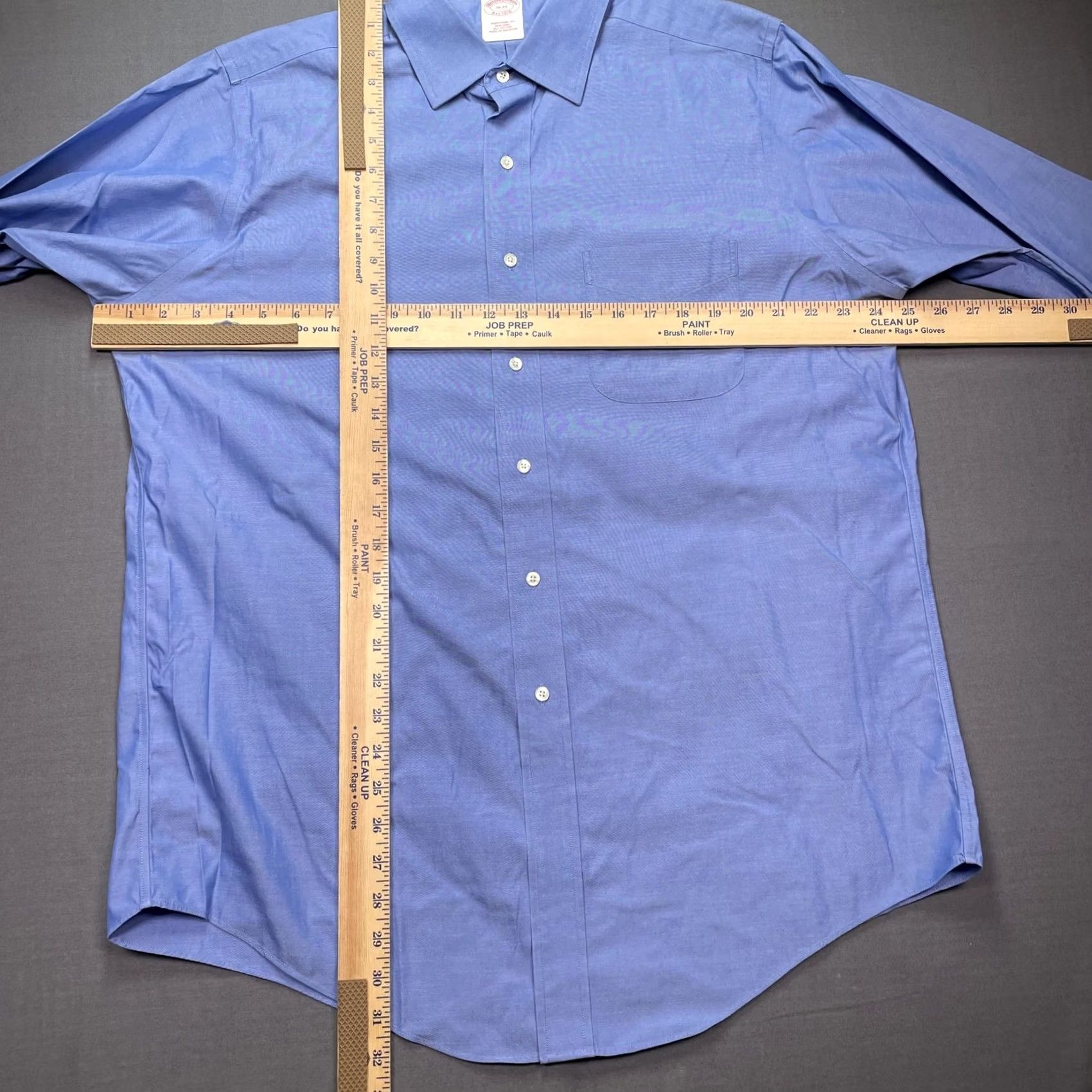 Brooks Brothers Brooks Brothers Shirt Mens L Blue Long Sleeve Button-Up Non-Iron Cotton Size US L / EU 52-54 / 3 - 3 Thumbnail