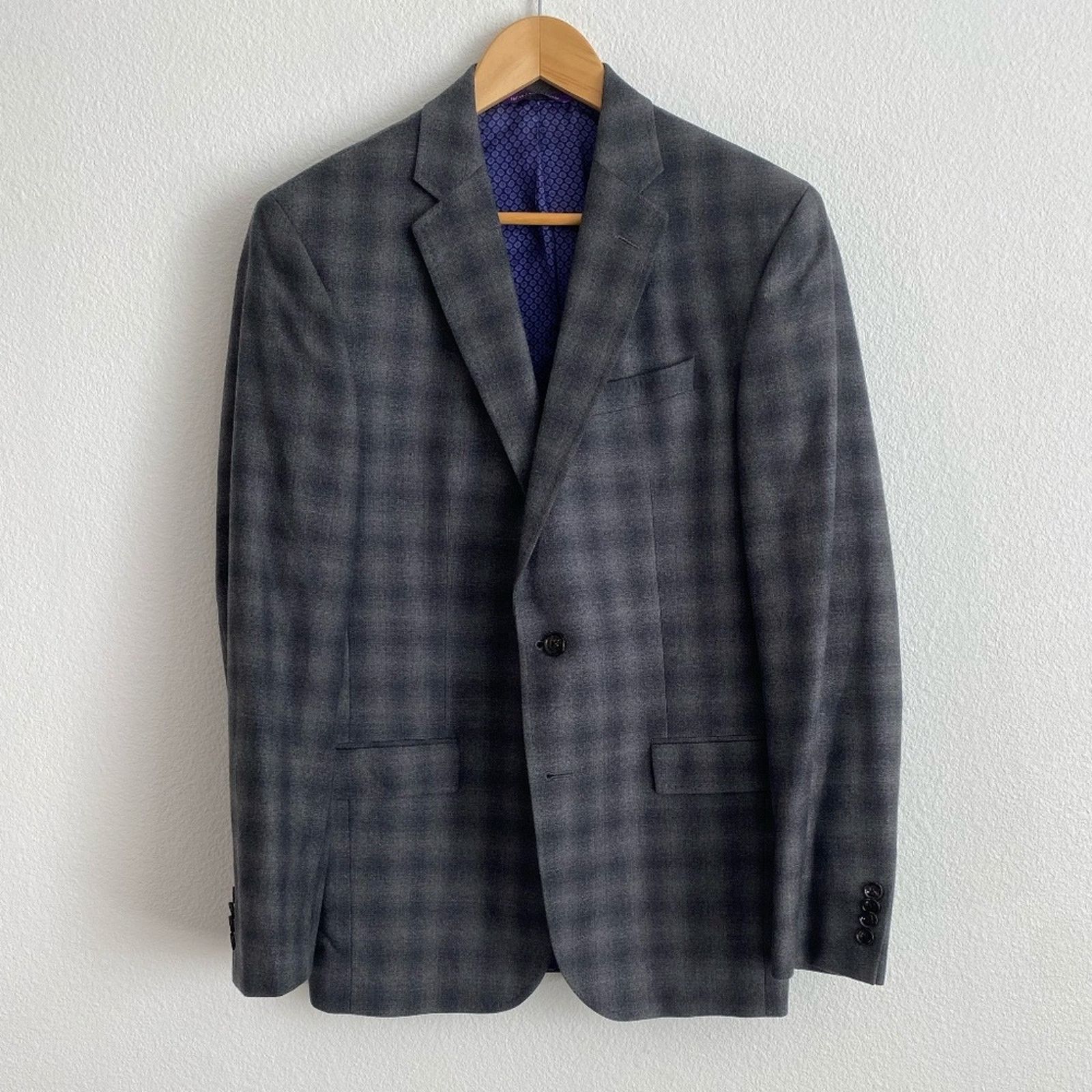 Ted Baker Ted Baker London Men's Wool Suit Blazer - 40R Size 40R - 1 Thumbnail
