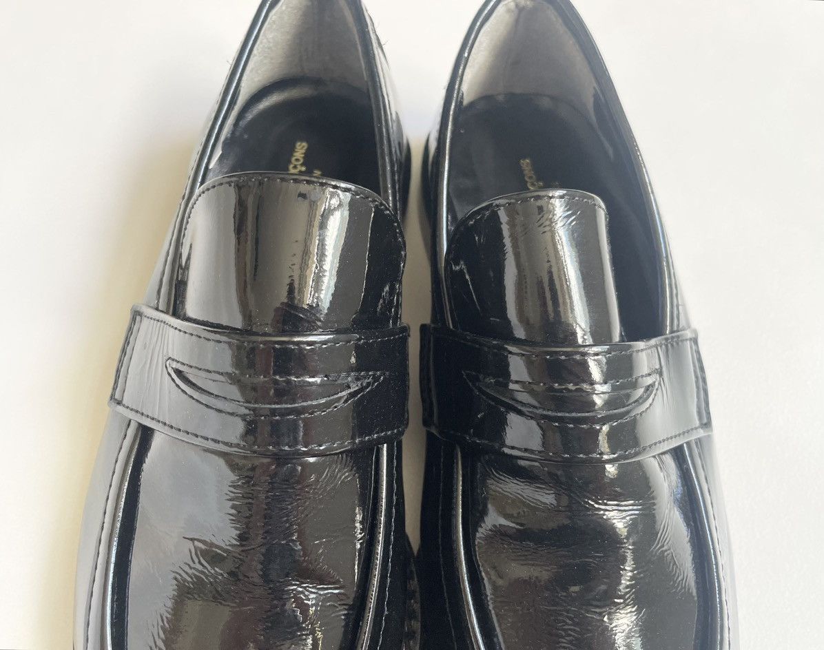 Comme des Garcons ‘Pointy’ Black Patent Leather Loafers Size US 7 / IT 37 - 5 Thumbnail