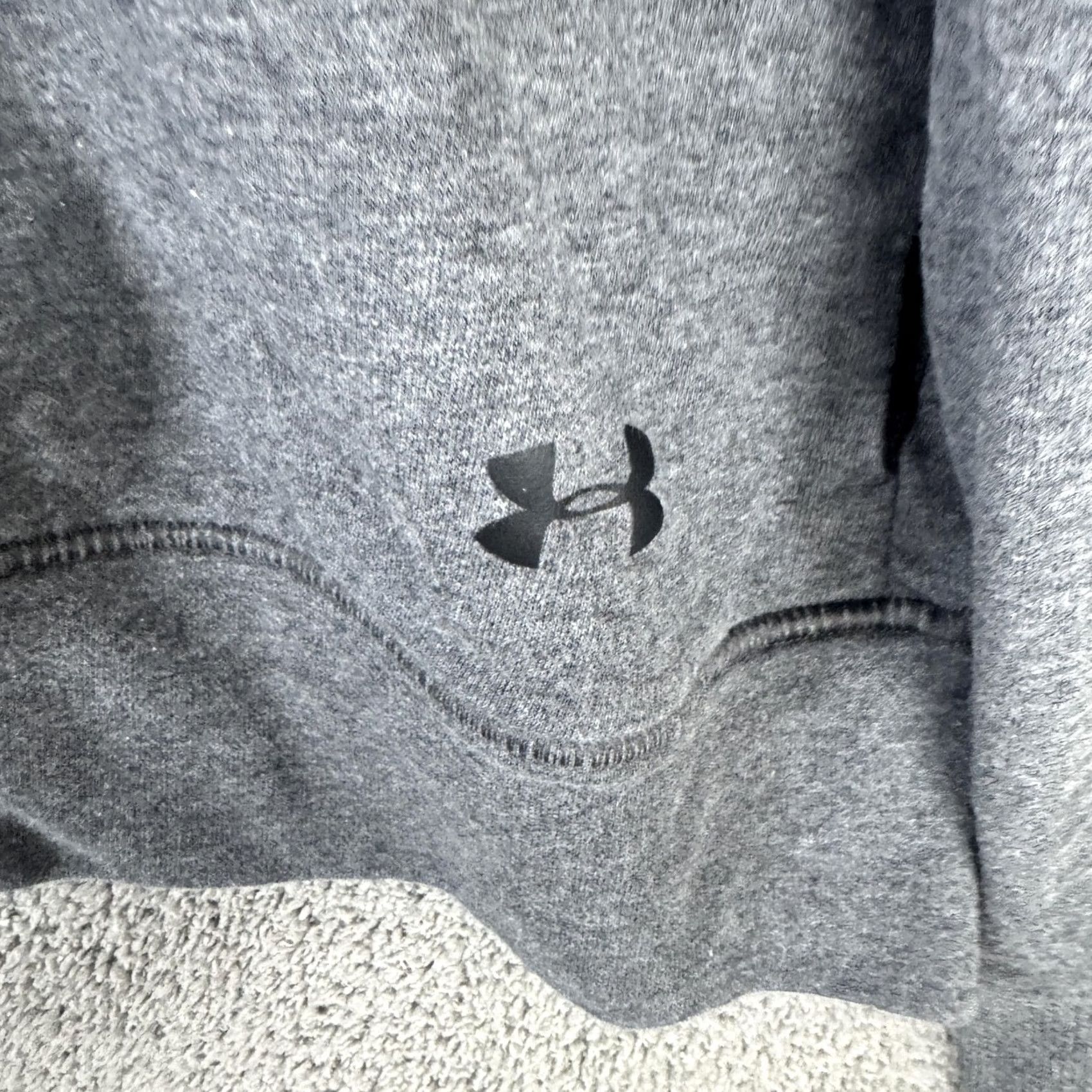 Under Armour Under Armour Hoodie Mens 2XL Gray Full Zip Jersey Sweatshirt Striped Logo Size US XXL / EU 58 / 5 - 4 Thumbnail