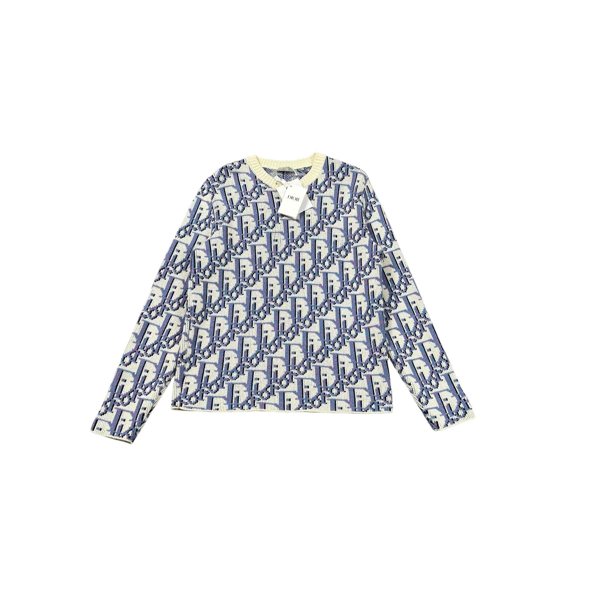 Dior Dior x Stussy Oblique Monogram Sweater Size M Size US M / EU 48-50 / 2 - 1 Thumbnail