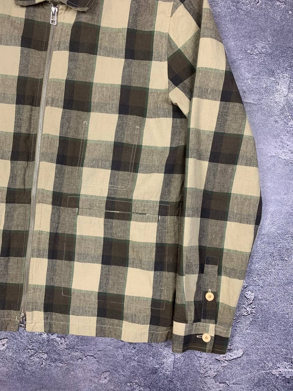 Folk Folk Men’s Zip Ovesrhirt Jacket Multi Check Size L (3) Size US L / EU 52-54 / 3 - 5 Thumbnail