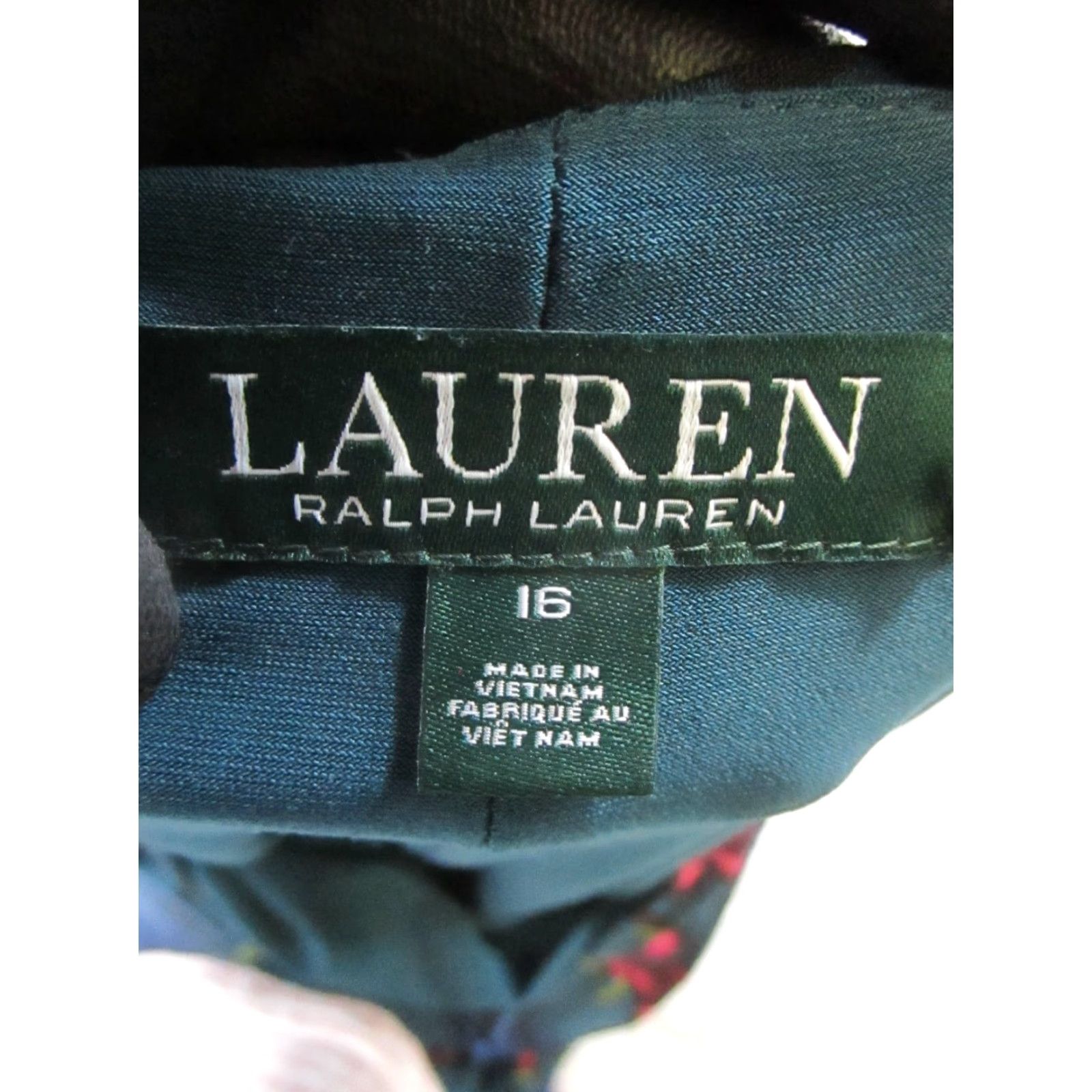 Ralph Lauren Lauren Ralph Lauren Dress Womens 16 Green Floral Wrap Blouson Blue Red Size XXL / US 16-18 / IT 52-54 - 4 Thumbnail