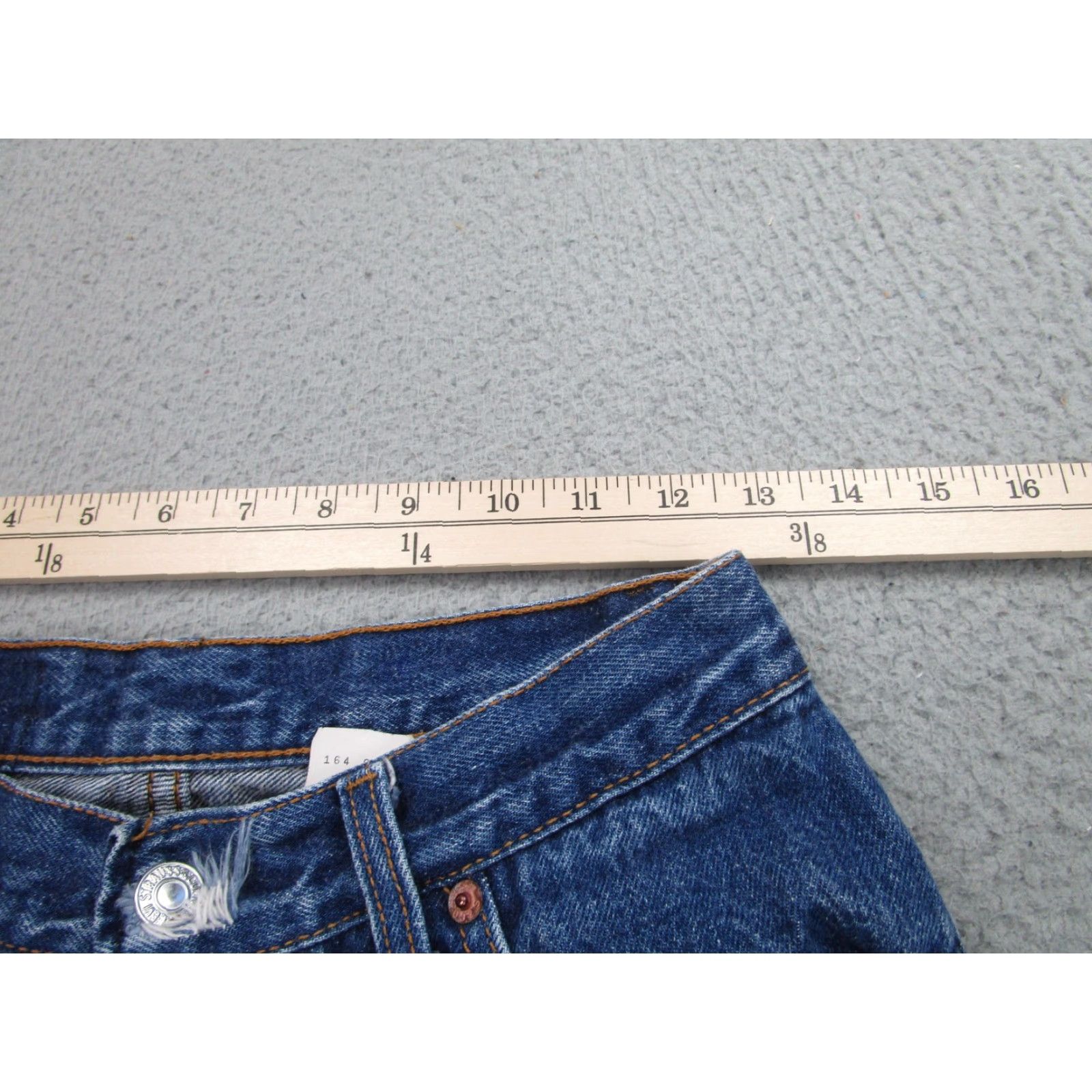 Levi's Vintage Levis 544 Jeans Womens 11 Blue High Rise Tapered Button Fly Made USA 90s Size 32" / US 10 / IT 46 - 5 Thumbnail