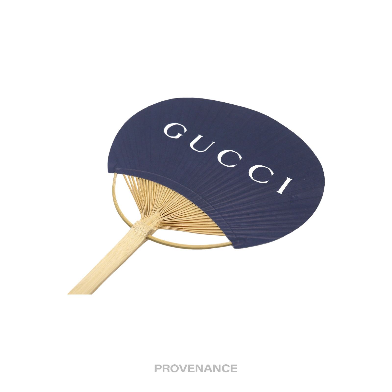 Gucci 🔴 Gucci Logo Bamboo Hand Fan - Navy Size ONE SIZE - 3 Thumbnail