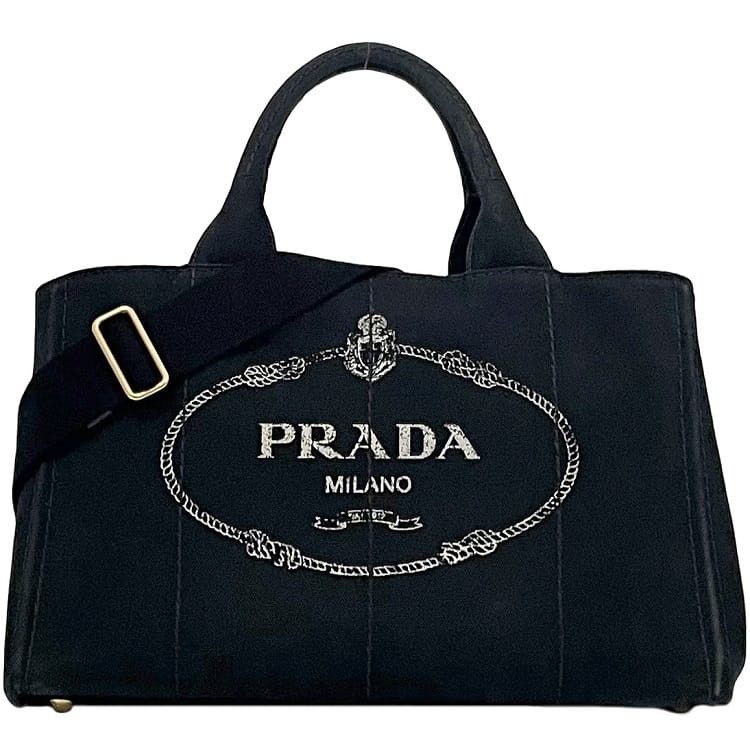 Prada PRADA Tote Bag Black Cotton Size ONE SIZE - 1 Thumbnail