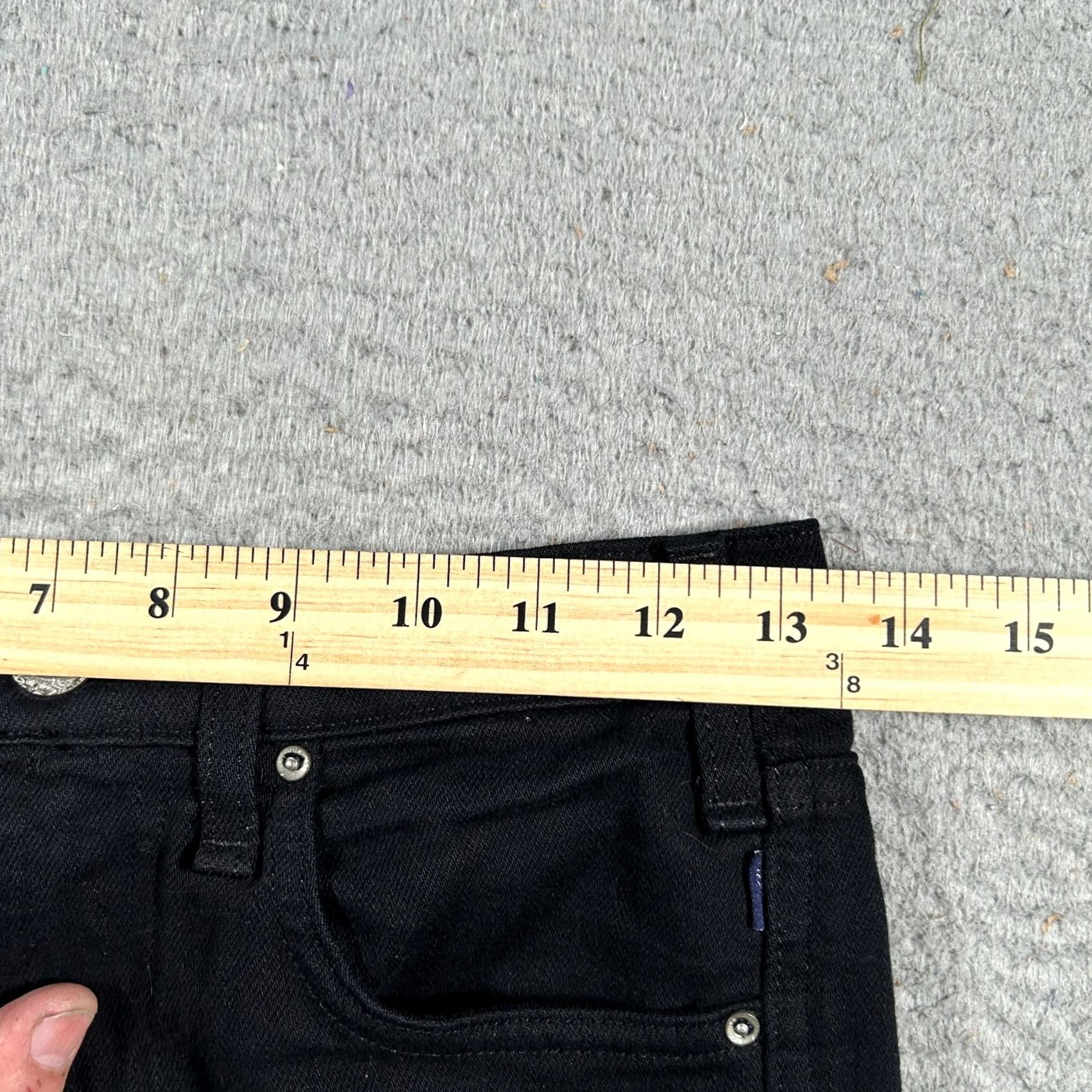 Vintage McGuire Jeans Womens 26x24 Black Cha Cha Fringe Cropped Mid Rise Jeans User: No Size 26" / US 2 / IT 38 - 7 Thumbnail