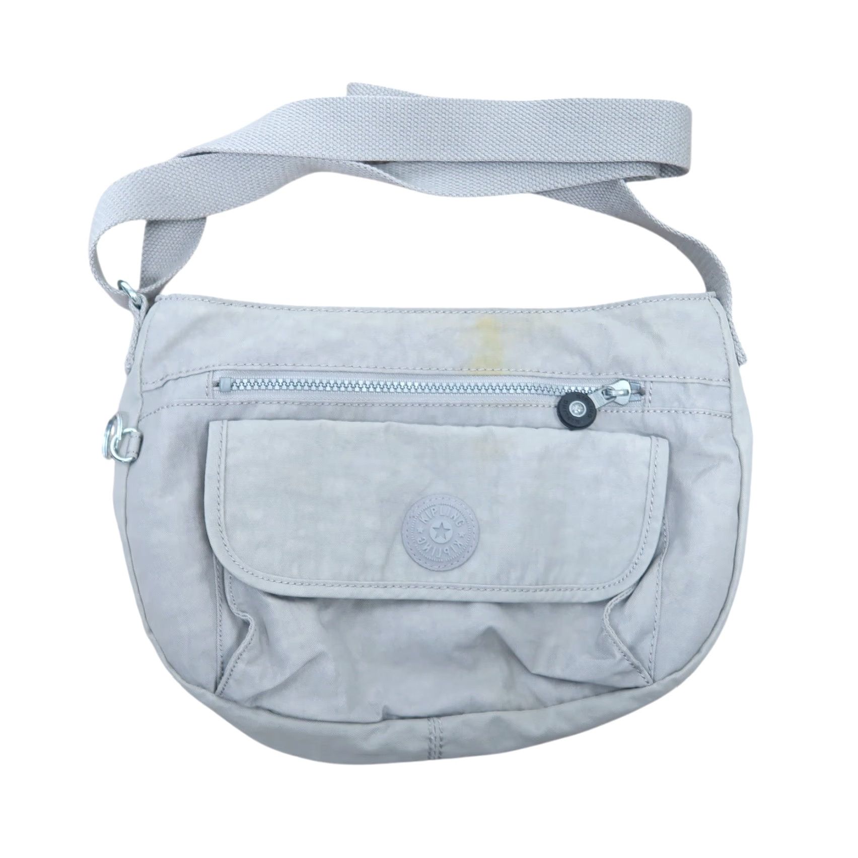 Vintage Kipling Crossbody Bag Purse Small Nylon Gray Zip Closure Women Casual Size ONE SIZE - 2 Thumbnail