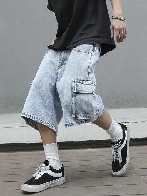 Other Michiko x Etou Cargo Denim jeans jorts Y2K Drip shorts Size US 32 / EU 48 - 3 Thumbnail