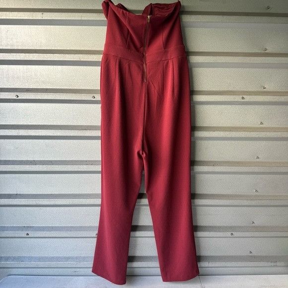 Express Express Strapless Red Jumpsuit Sz 6 Size M / US 6-8 / IT 42-44 - 3 Thumbnail