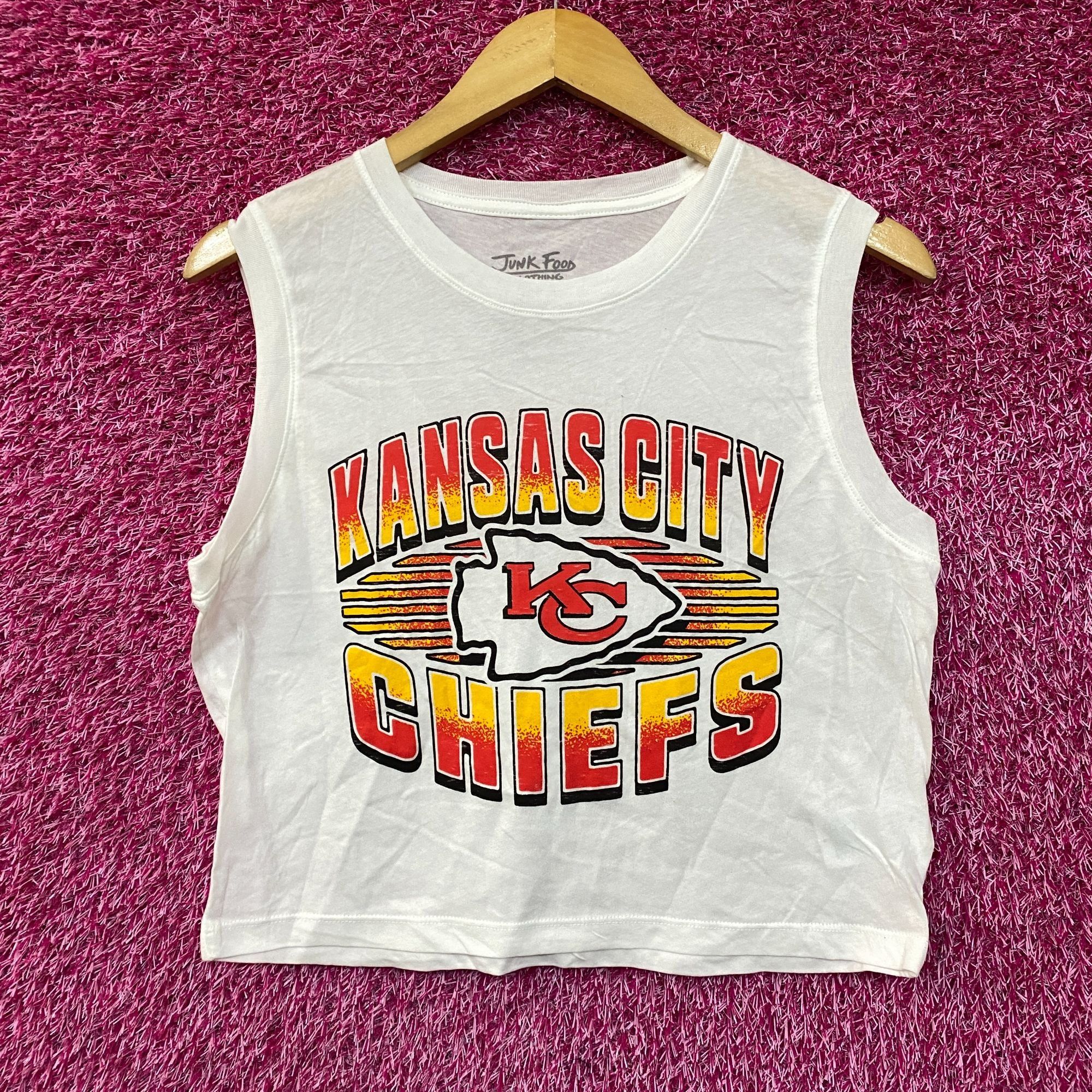 Junk Food Junk Food NFL Kansas City Chiefs Sleeveless Cropped T-Shirt Size S / US 4 / IT 40 - 1 Thumbnail