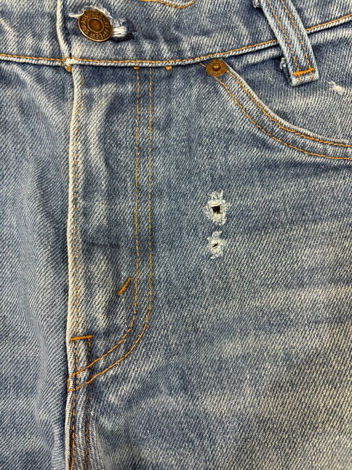 Levi's Vintage 70s Levis 718 Student Orange Tab Shorts Jeans Size US 26 / EU 42 - 4 Thumbnail