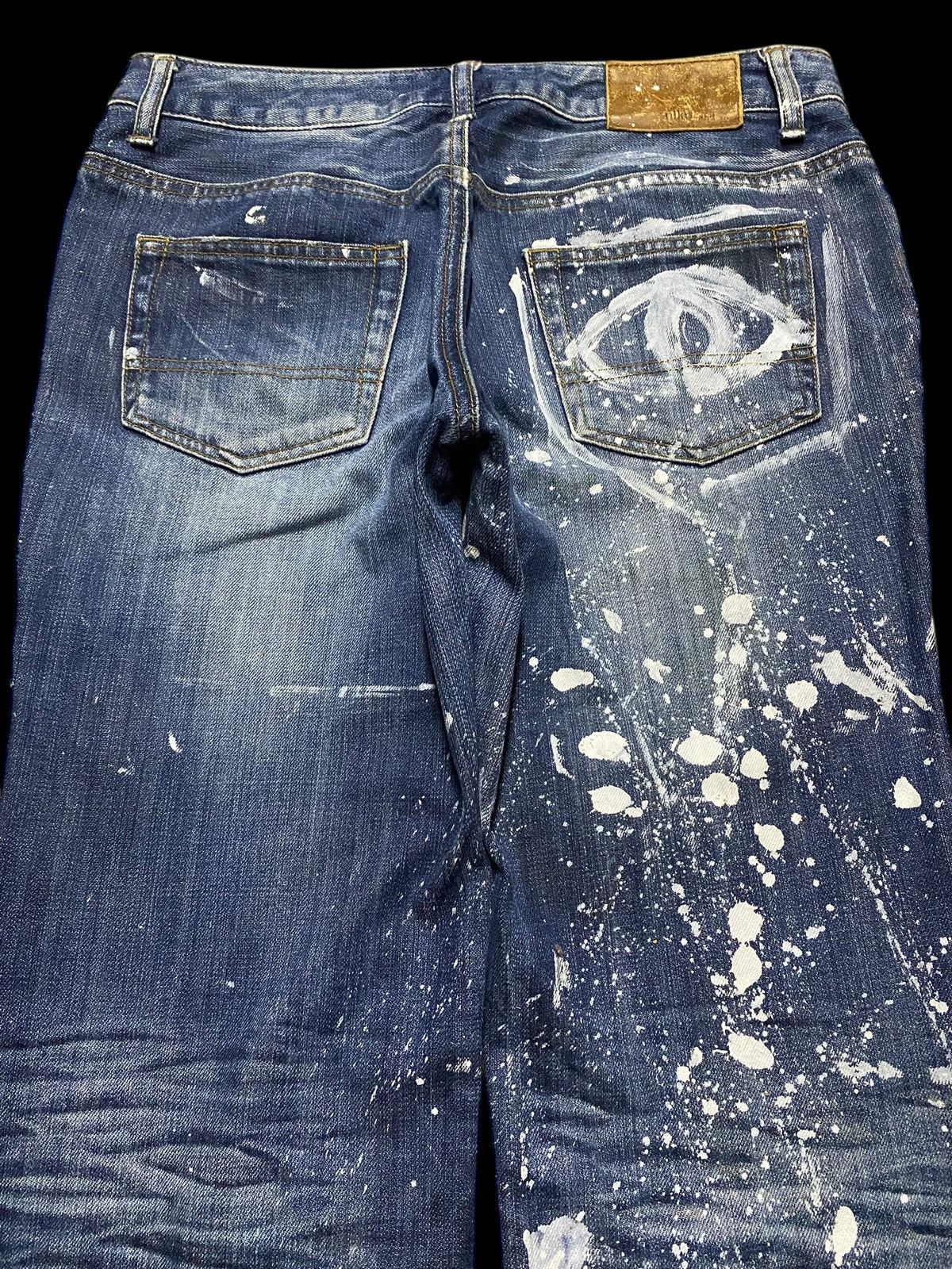 Nicole Club Vintage Japanese Brand Paint Splatter Distressed Loose Jeans Size US 30 / EU 46 - 4 Thumbnail