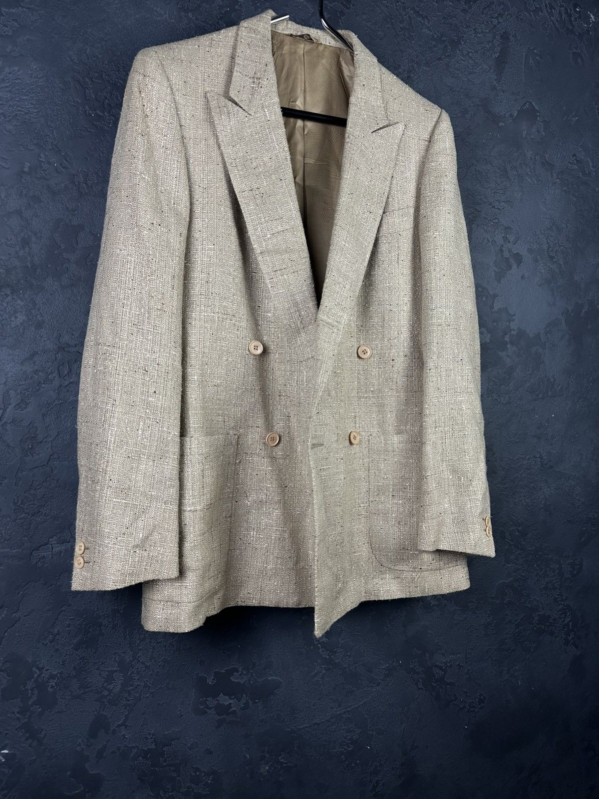 Lanvin × Vintage 90’s LANVIN Vintage Men's Double Blazer Size 48 Size 48L - 4 Thumbnail