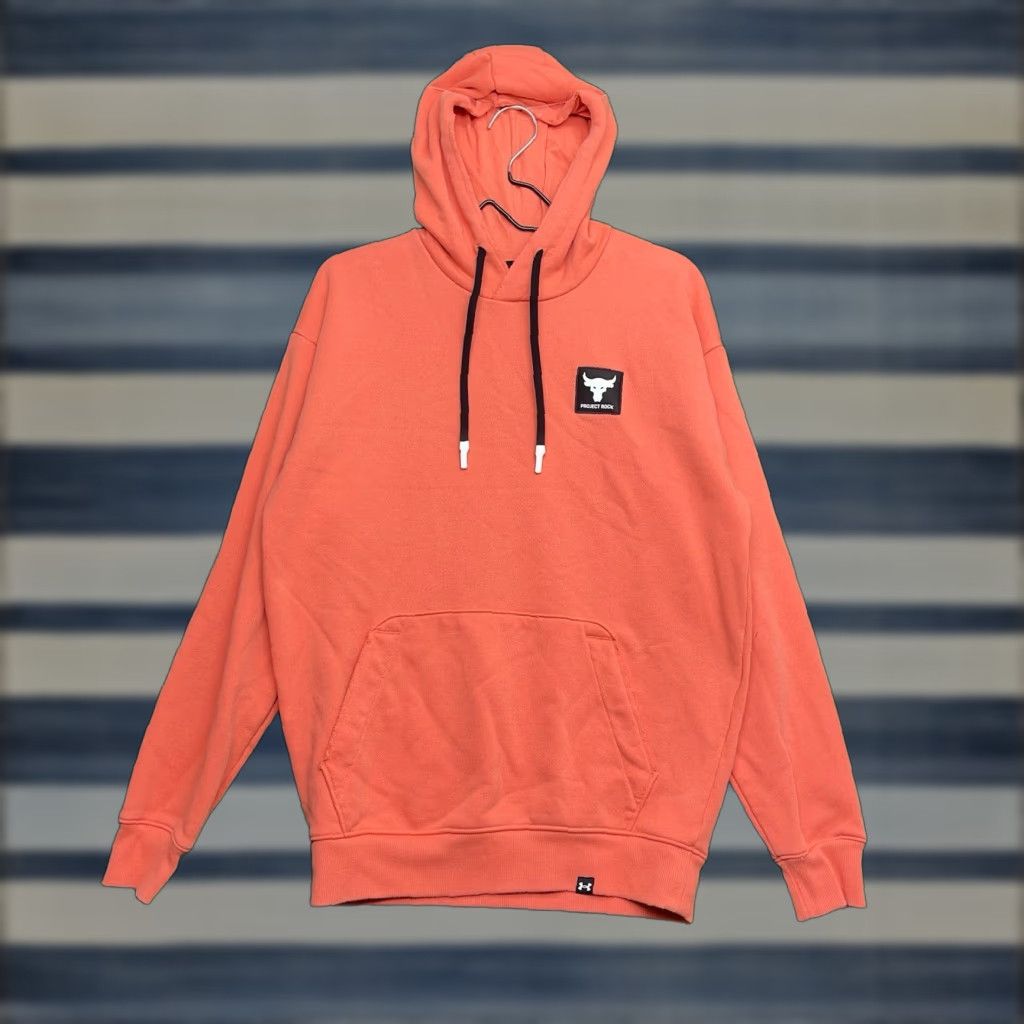 Under Armour Under Armour Project Rock Hoodie Mens Small Heavyweight Coral Gym UA Pullover Hooded Pockets Size US S / EU 44-46 / 1 - 1 Thumbnail