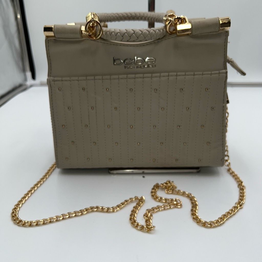 Bebe Bebe Stud Micro Shopper with Unbranded Gold Chain Crossbody Size ONE SIZE - 5 Thumbnail