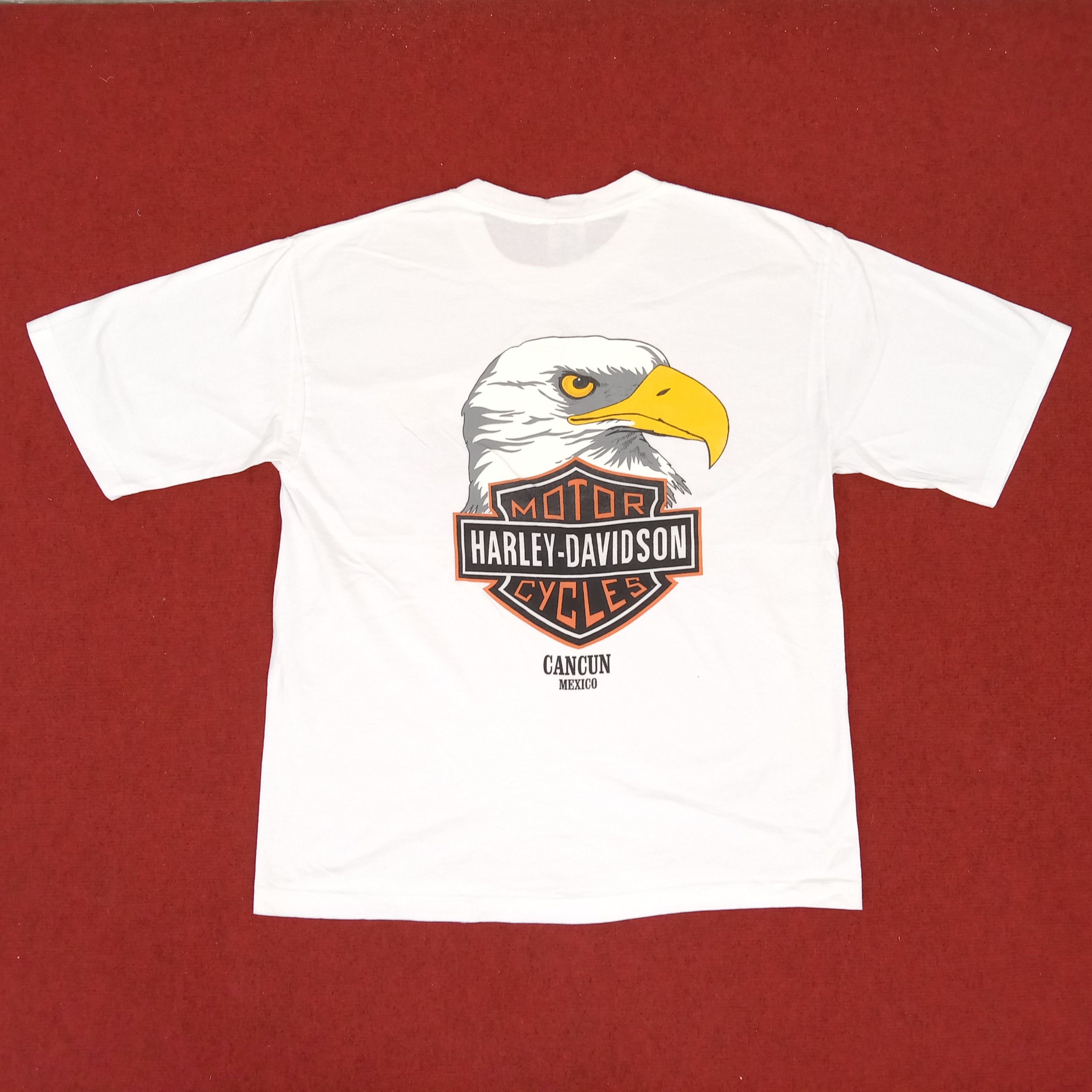Harley Davidson Harley Davidson Motorcycle Brand Big Logo Vintage Tshirt Size US L / EU 52-54 / 3 - 1 Thumbnail