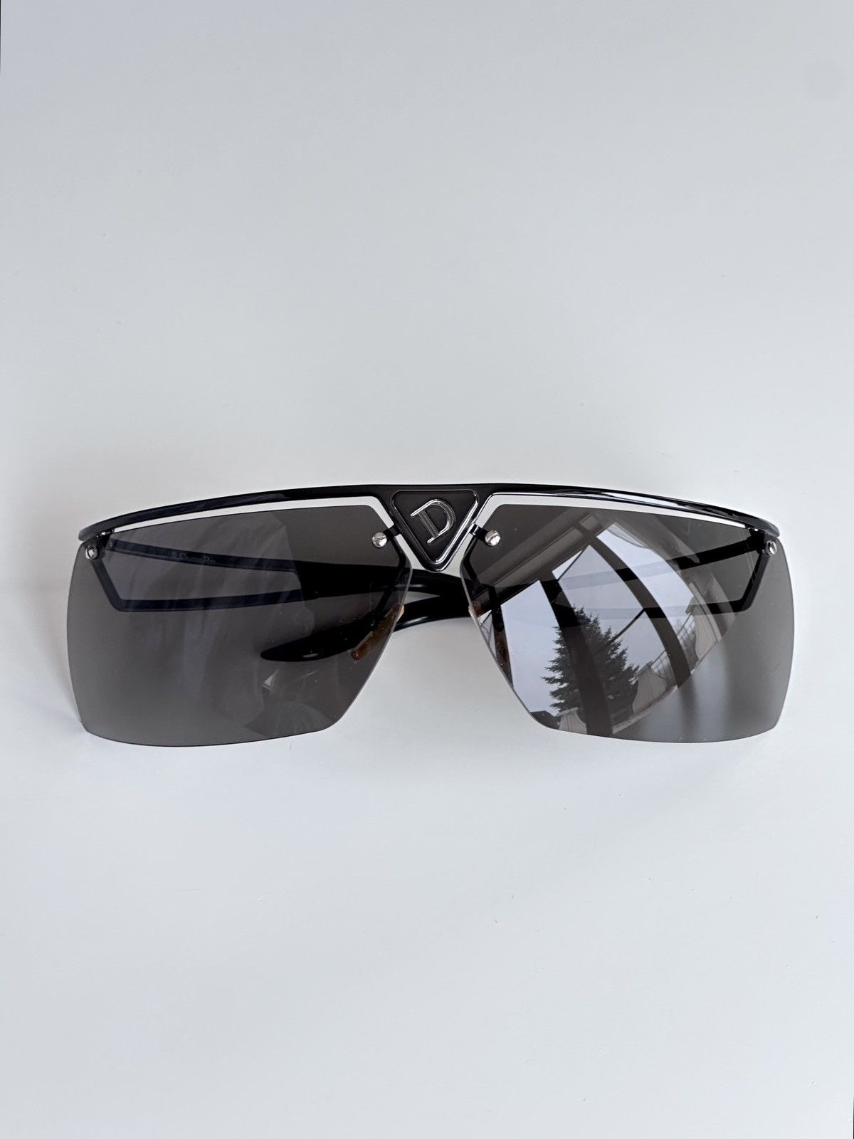 Dior DIOR Rave Party Shield Mask Oversized Black Sunglasses Y2K Size ONE SIZE - 2 Thumbnail