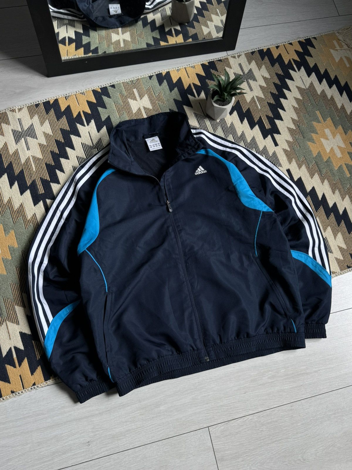 Adidas Vintage Adidas Nylon 3Stripes Track Jacket Size US L / EU 52-54 / 3 - 2 Thumbnail