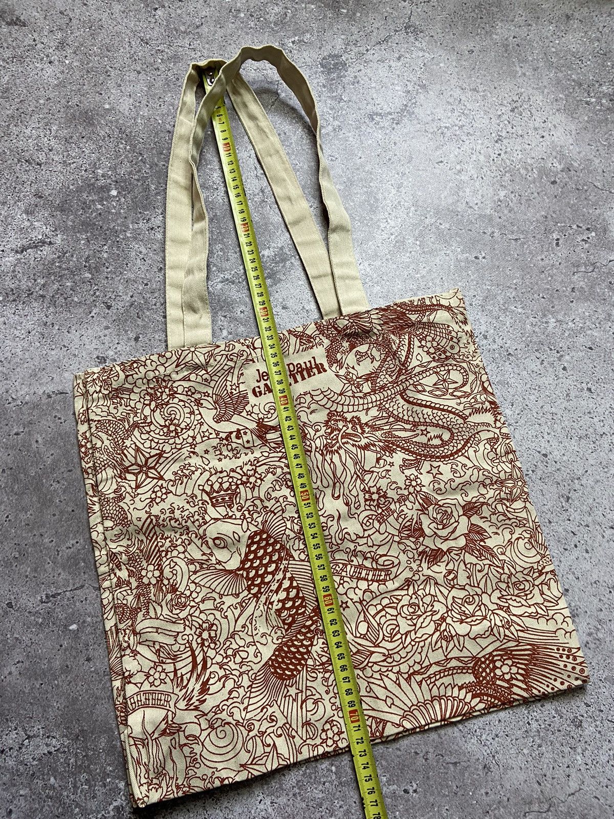 Jean Paul Gaultier Jean Paul Gaultier Dragon Print Tote Shopper Bag Size ONE SIZE - 6 Thumbnail
