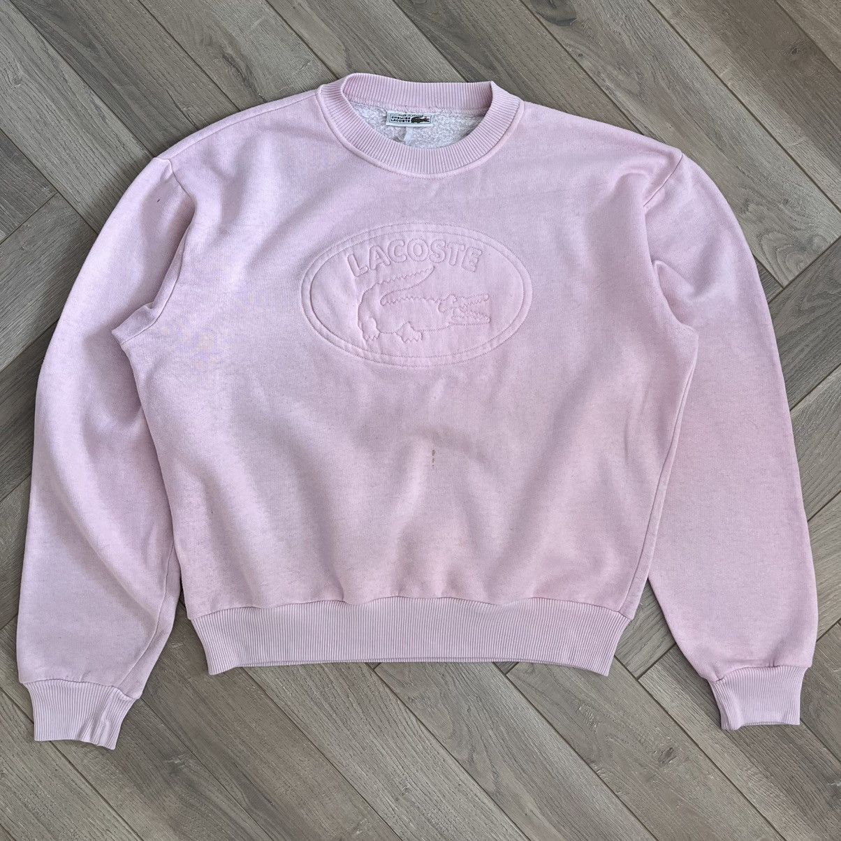 Lacoste Lacoste Vintage Comfy Baby Pink Sweatshirt Size US L / EU 52-54 / 3 - 1 Thumbnail