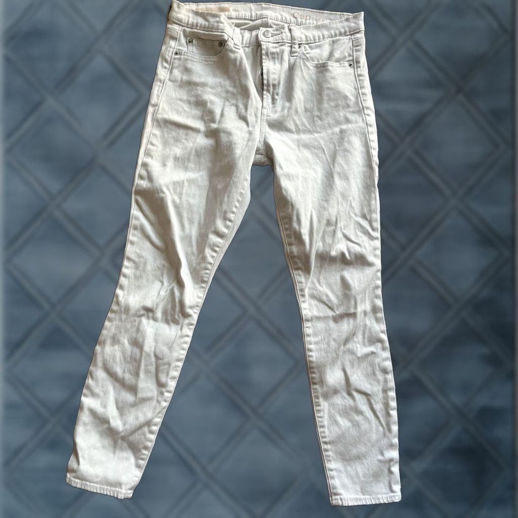 Gap GAP Jeans Women 29P White Skinny High Rise Petite 27" Inseam GAP 1989 Women Size 29" - 1 Thumbnail