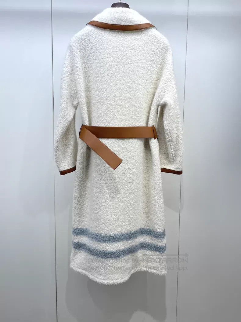 Loro Piana Loro Piana Cowhide belt alpaca wool coat Size XS / US 0-2 / IT 36-38 - 2 Thumbnail