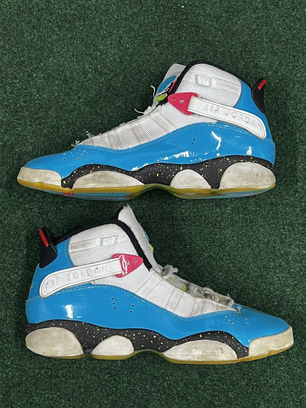 Jordan Brand 2019 Air Jordan 6 Rings South Beach Speckle GS Size US 7 / EU 40 - 3 Thumbnail