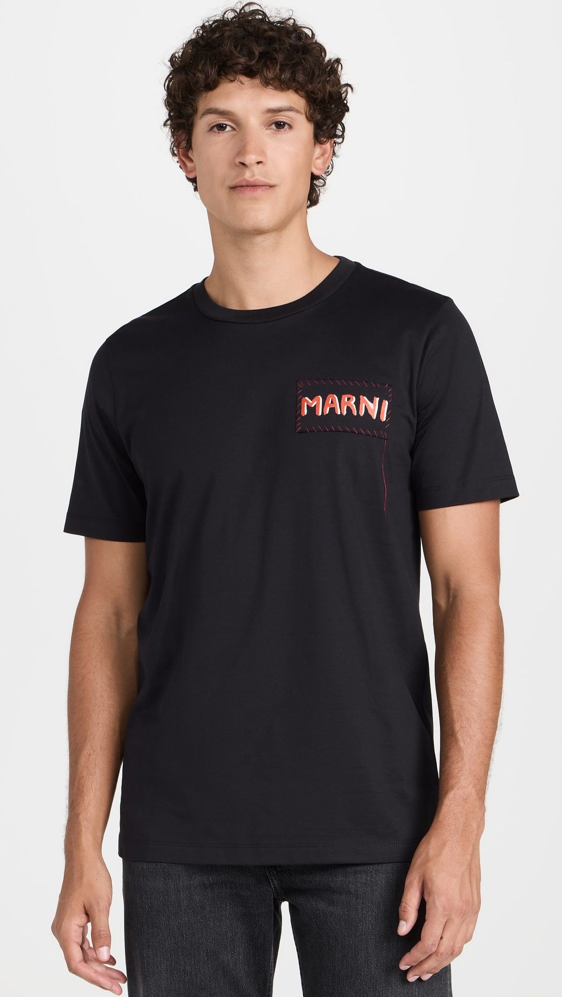 o1s22i1n0924 Patch Logo Short Sleeve T-Shirt in Black