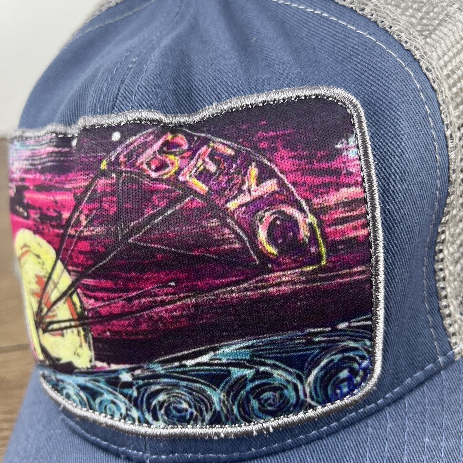 Other BEYC Ocean Waves Hat Blue Hat Adjustable Adult Size Blue Hat Size ONE SIZE - 7 Thumbnail