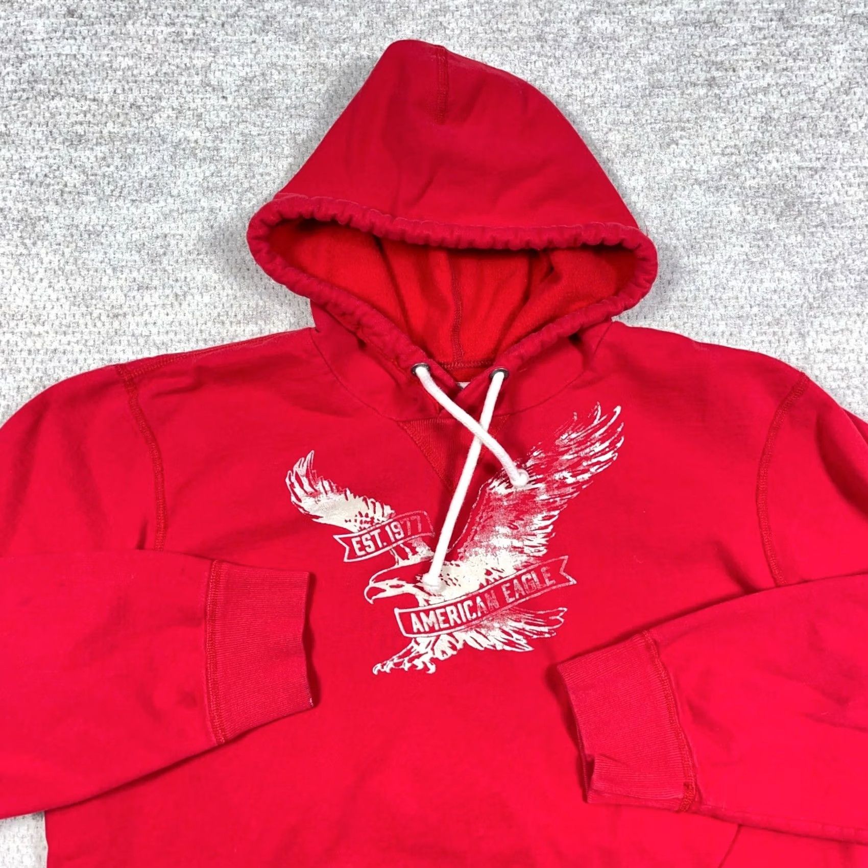 American Eagle Outfitters Vintage American Eagle Hoodie Men 2XL XXL Red Pullover Sweatshirt Y2K AE77 00s Size US XXL / EU 58 / 5 - 2 Thumbnail