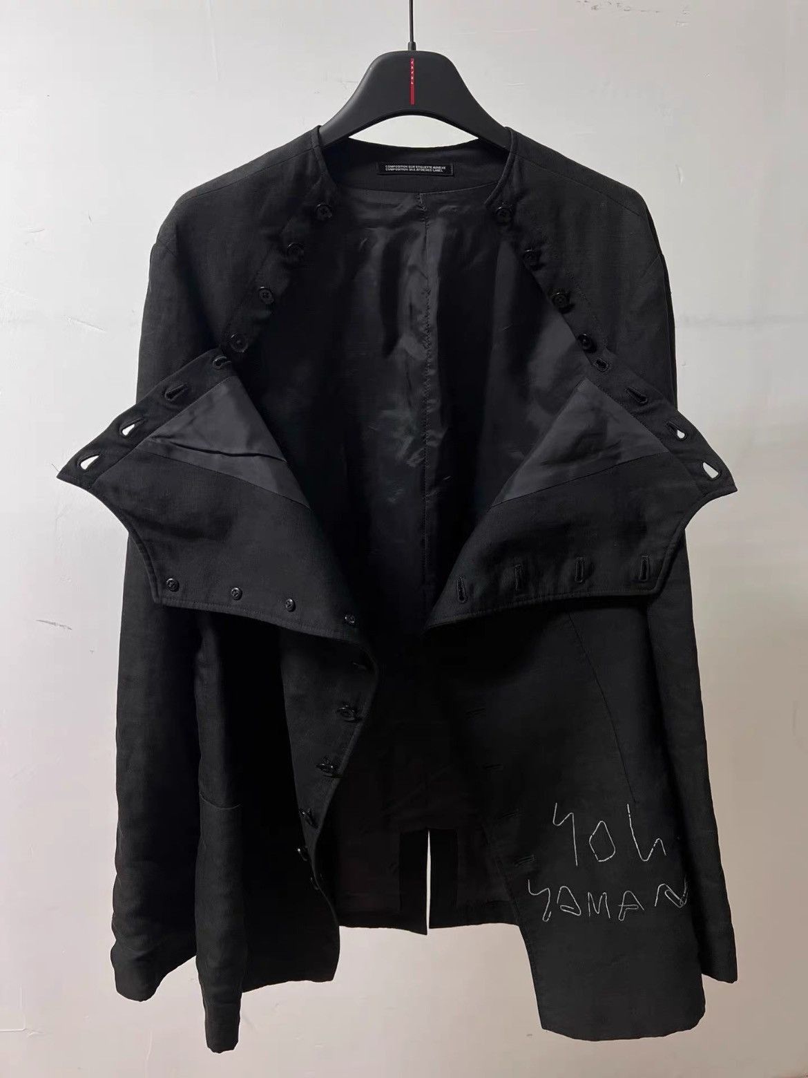 Yohji Yamamoto Yohji Yamamoto Sz 3 Yohji Yamamoto 15SS Hand Writing Jacke Size US L / EU 52-54 / 3 - 2 Thumbnail