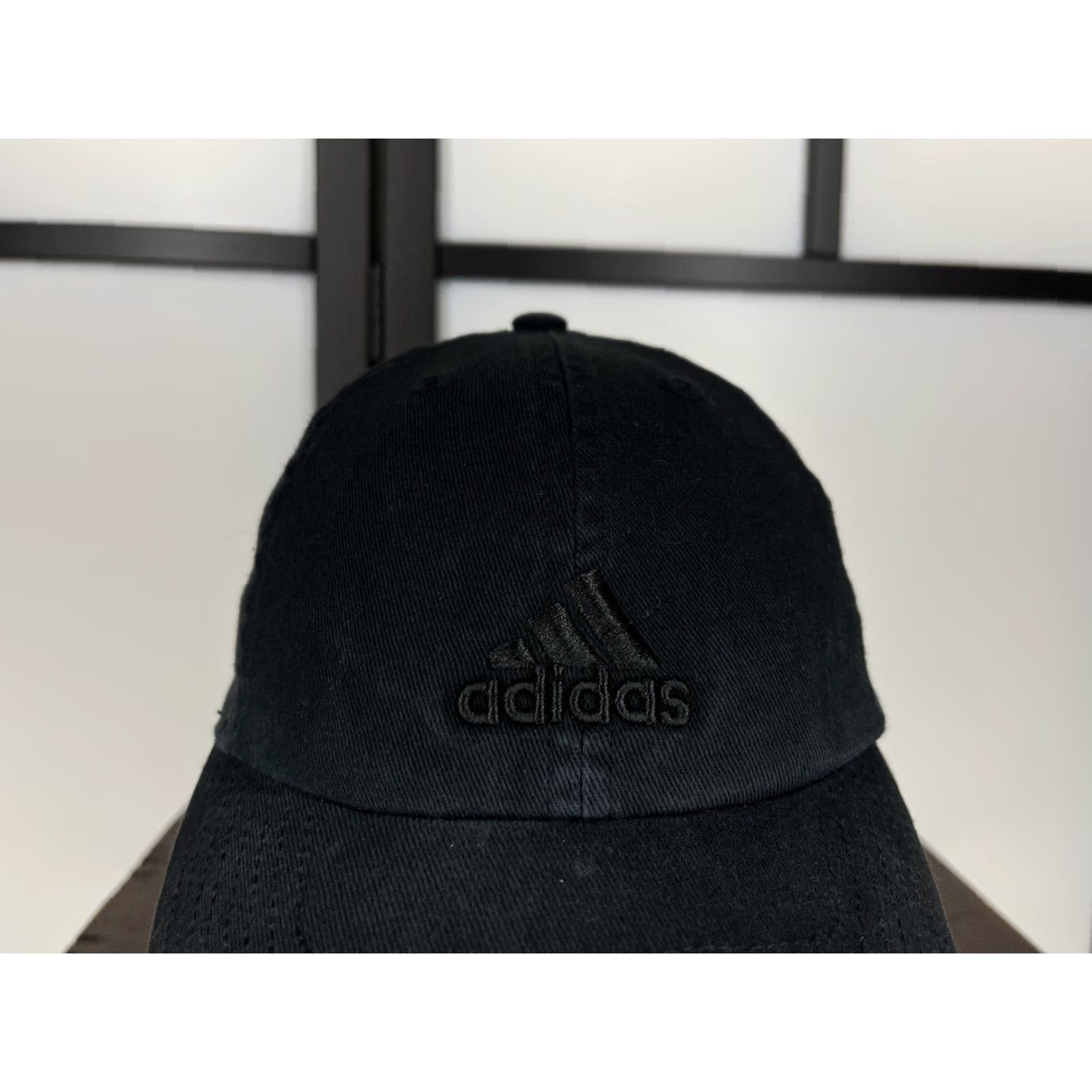 Adidas ADIDAS Hat Baseball Cap One Size Black Cotton Twill Strapback Breathable Adjustable Mens Baseball Cap 90s Outdoor Sports Size ONE SIZE - 2 Thumbnail
