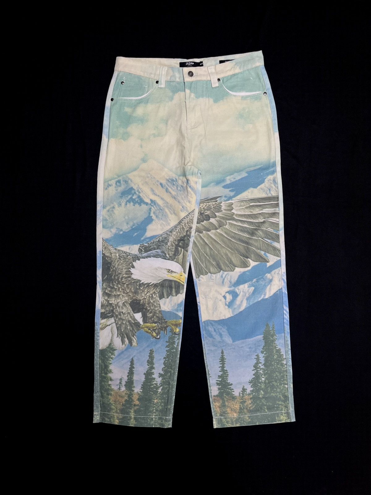 Jaded London Rare Jaded London Eagle Print Skate Fit Casual Pants W34 Size US 34 / EU 50 - 1 Thumbnail