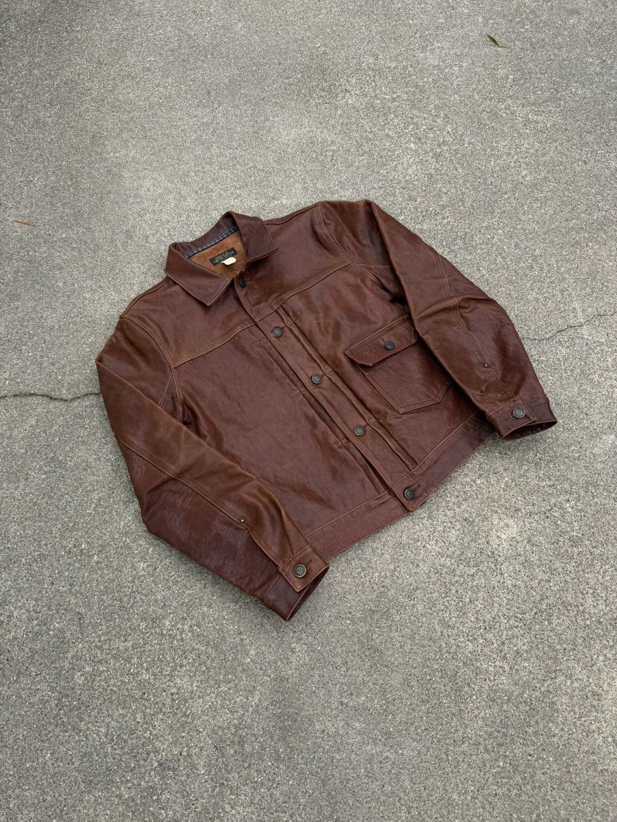 RRL Ralph Lauren Double RL Limited Edition Type 1 Buffalo Leather Jacket Size US M / EU 48-50 / 2 - 1 Thumbnail