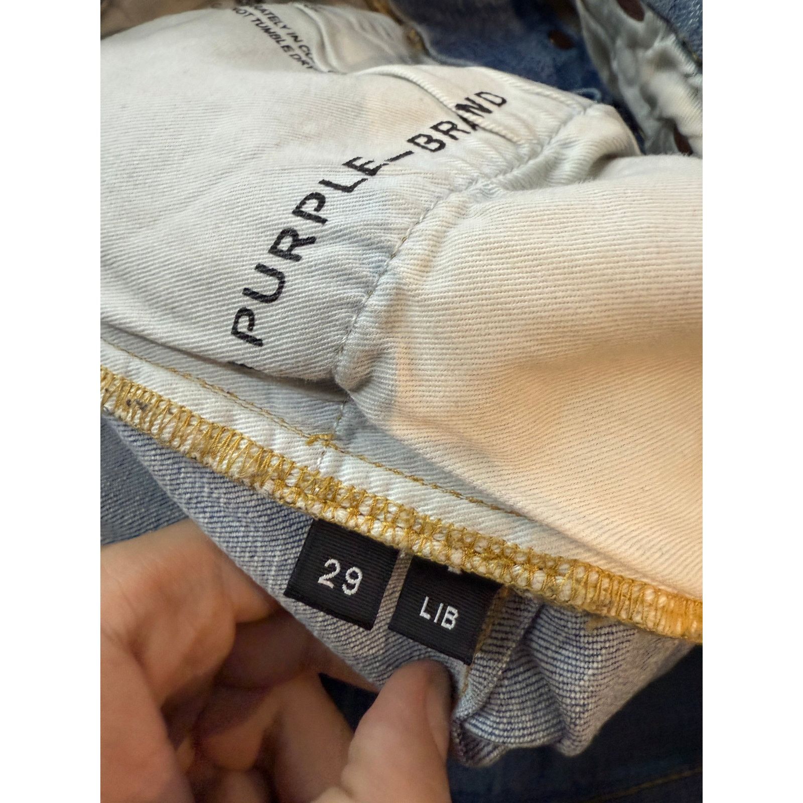 Purple Brand Purple Brand Light Wash Ripped Knee Jeans Size US 29 - 4 Thumbnail