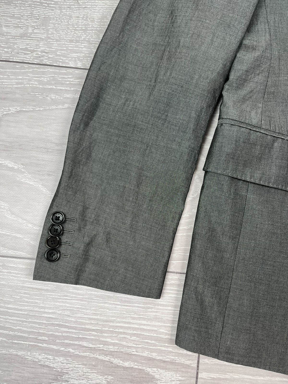 Etro Etro Milano Grey Cotton Two Buttons Blazer Jacket 48 size Size 44R - 7 Thumbnail