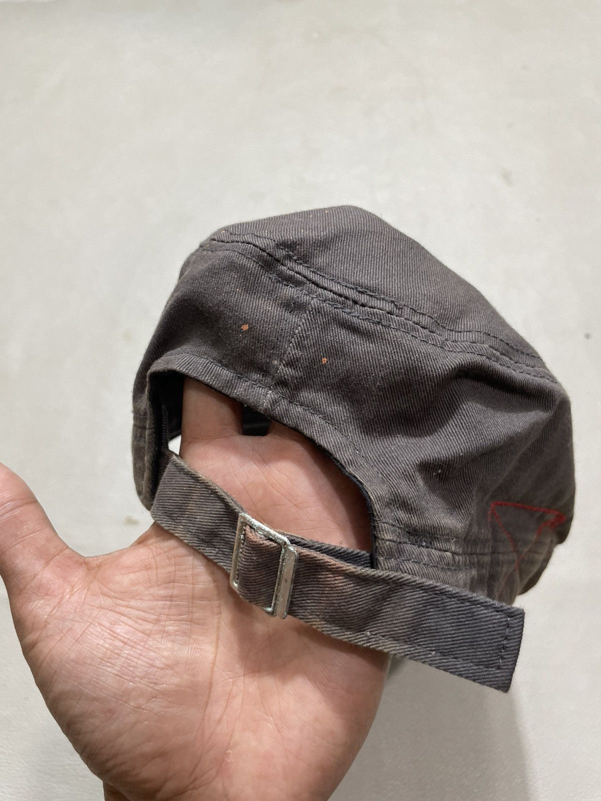 Japanese Brand 2000s Cadet Hat Punk Distressed Studded y2k Size ONE SIZE - 4 Thumbnail