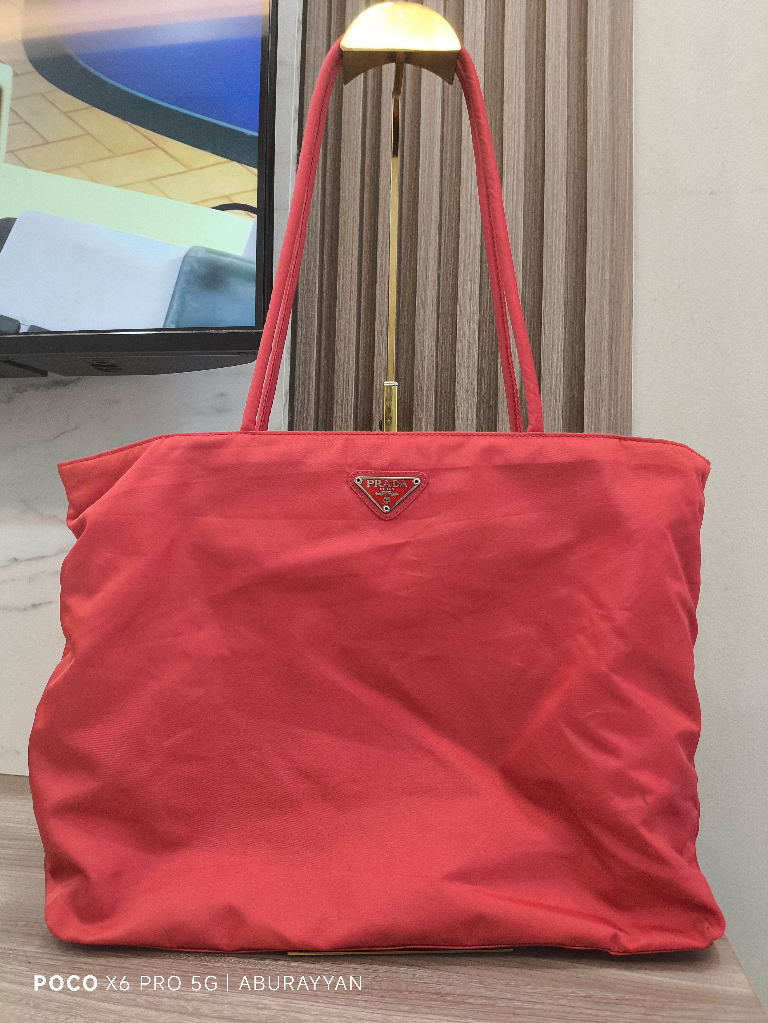 Prada Prada Tessuto Nylon Red Totebag Size ONE SIZE - 1 Thumbnail