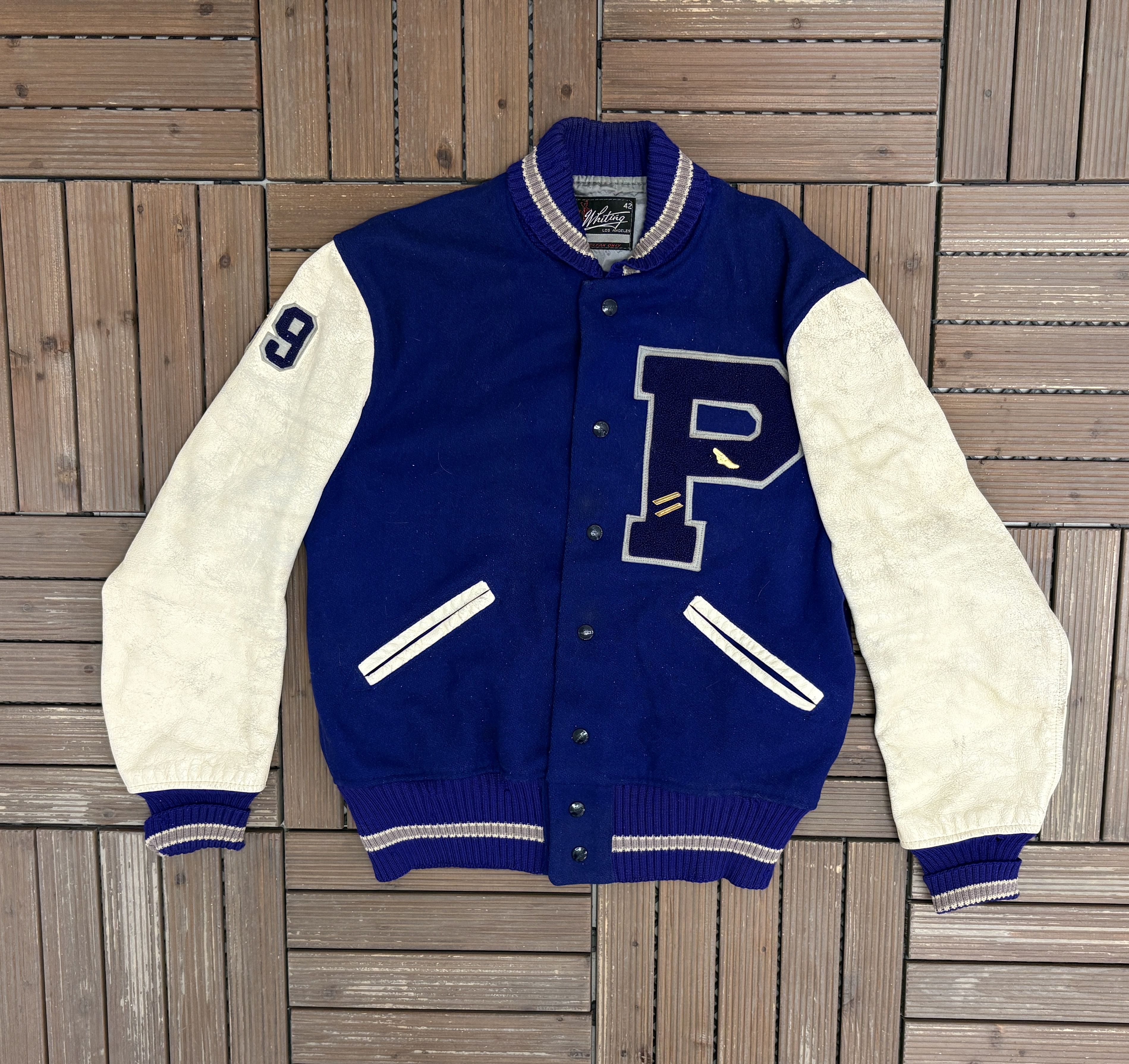 Vintage Whiting Letterman "P" Vintage Varsity Jacket Size US L / EU 52-54 / 3 - 5 Thumbnail