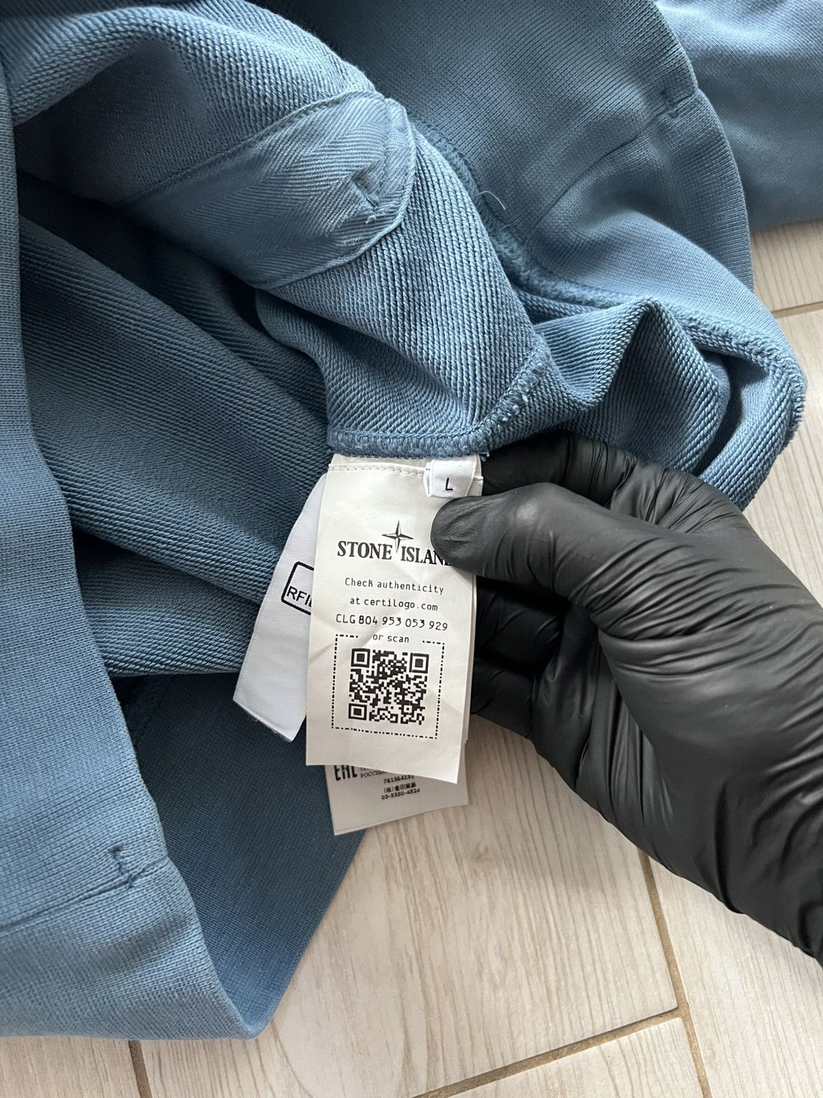 Stone Island Stone Island Hoodie Basic Blue Patch Authentic Size US L / EU 52-54 / 3 - 14 Thumbnail