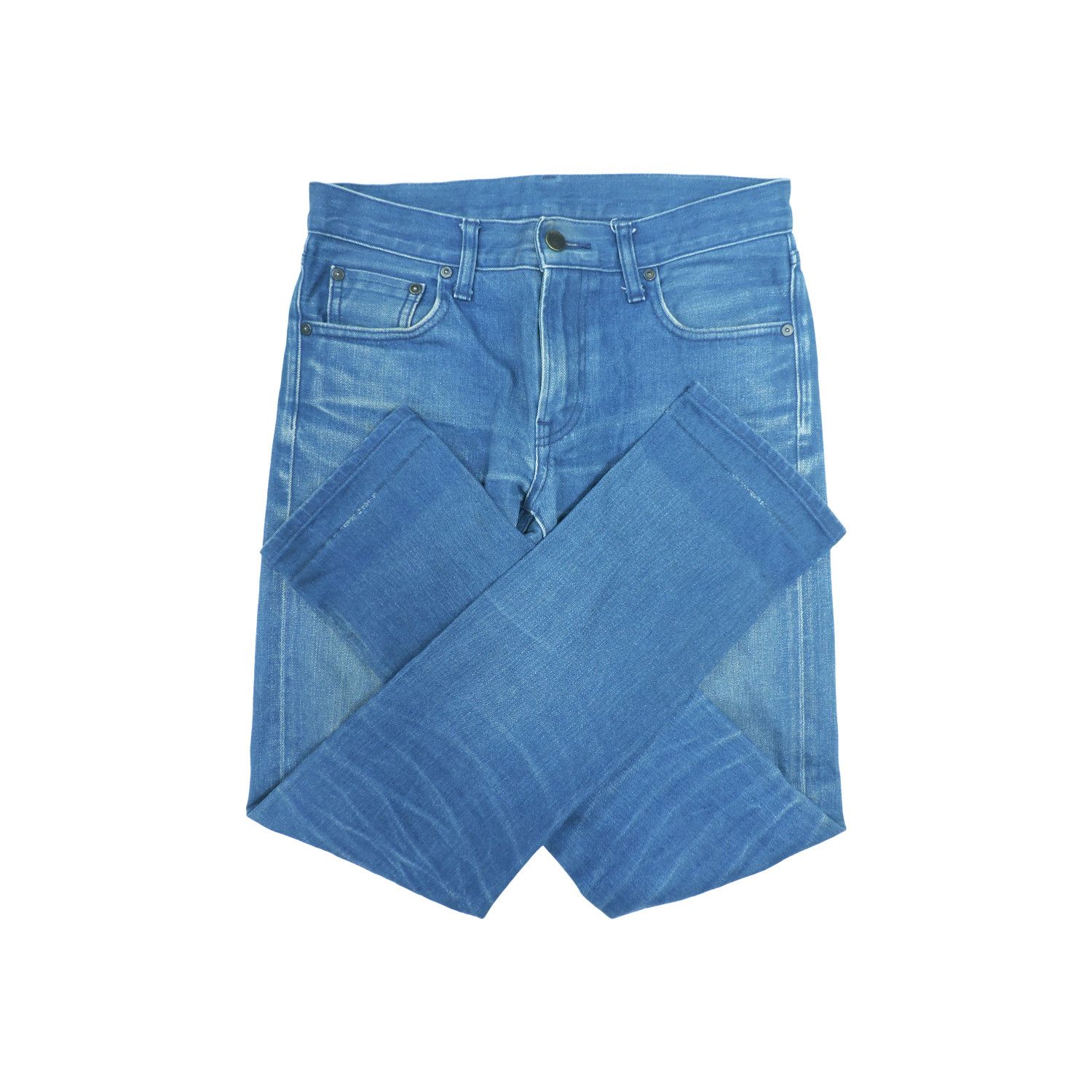 Kaihara Denim UNIQLO BY KAIHARA SLIM STRAIGHT LOW SELVEDGE DENIM Size US 29 - 3 Thumbnail