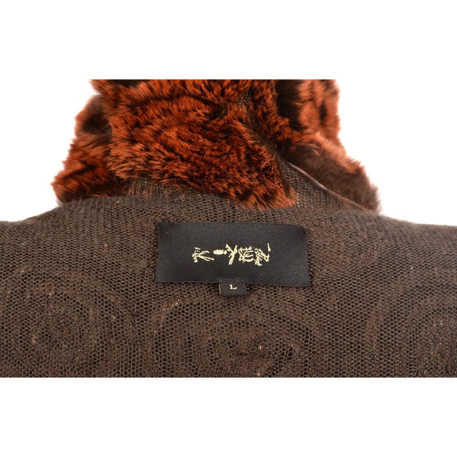 Vintage K-Yen Rabbit Fur Jacket L Women's Fur Jacket Brown DDP Size L / US 10 / IT 46 - 6 Thumbnail