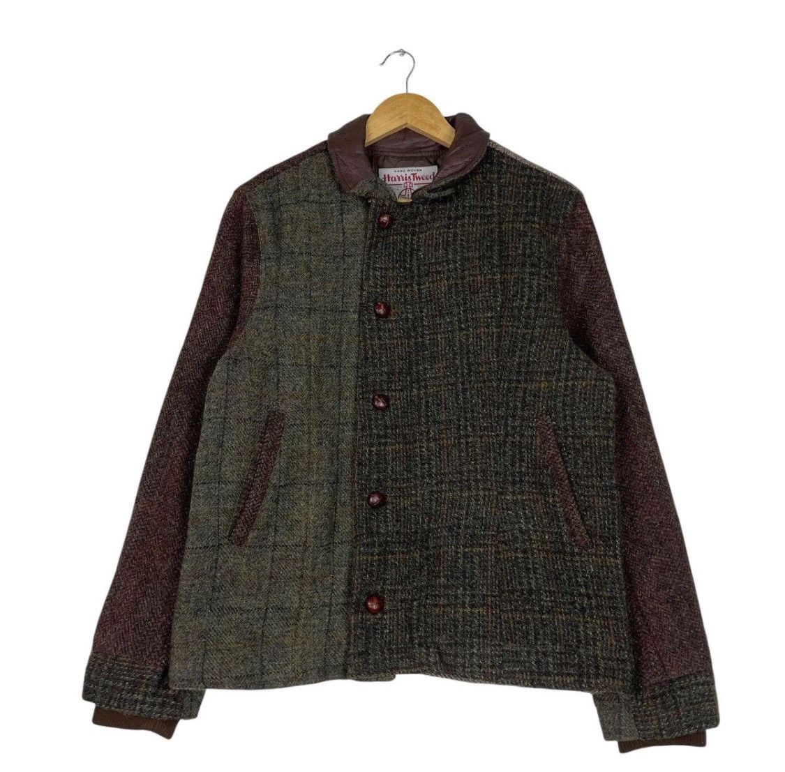 Harris Tweed × Japanese Brand 💥KEATON CHASE BY HARRIS TWEED BUTTON JACKET Size US M / EU 48-50 / 2 - 1 Thumbnail