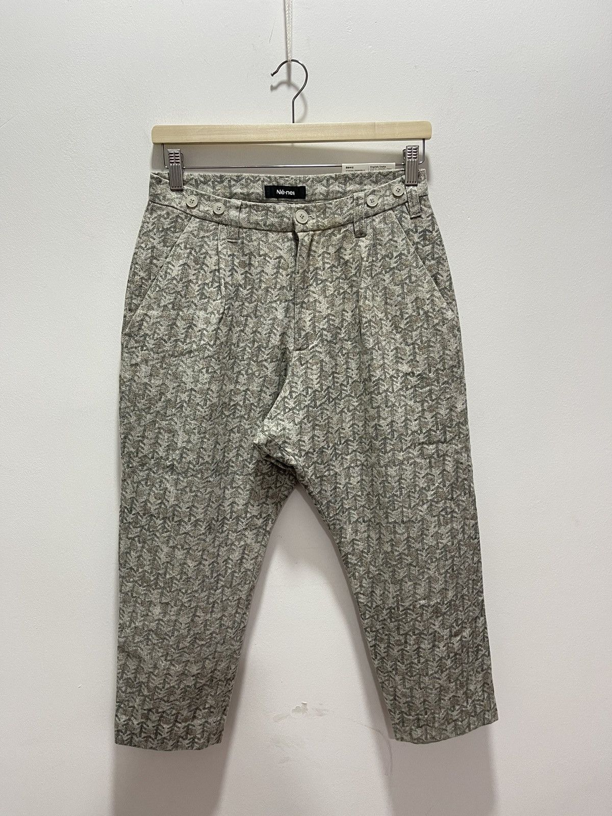 Designer × Issey Miyake × Ne-Net DESIGNER NE-NET CROPPED WOOL PANT Size 28" / US 6 / IT 42 - 1 Thumbnail