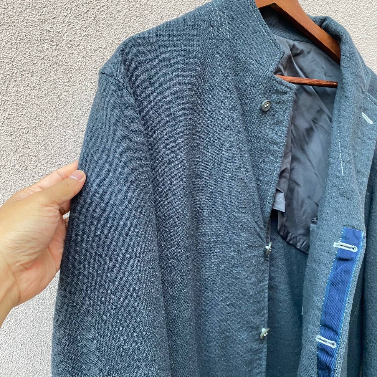 Comme des Garcons Homme AD2001 COMME DES GARCON MINIMALIST WOOL JACKET Size US S / EU 44-46 / 1 - 8 Thumbnail