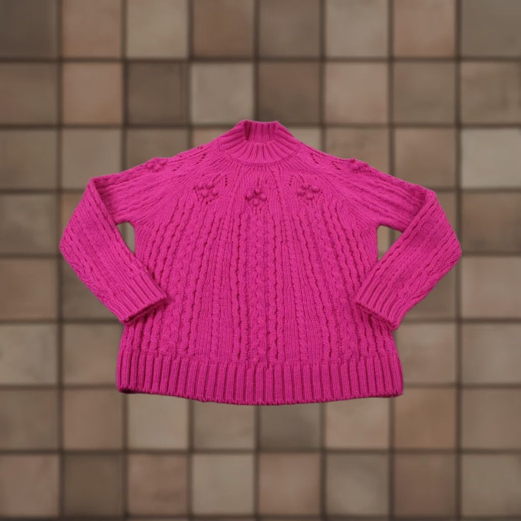 Vintage VINTAGE La Maille Sezane Sweater Womens S Wool Chunky Cable Knit Pullover Classic Size S / US 4 / IT 40 - 1 Thumbnail